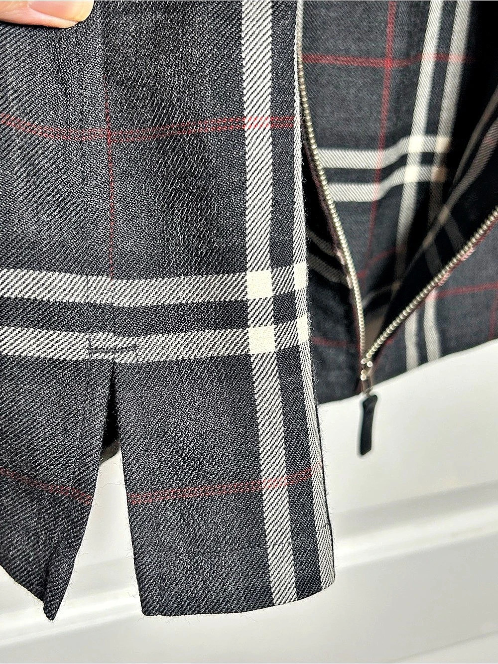 Lauren Ralph Lauren Women's Plaid Wool Jacket Black & White Size 1X - Picture 9 of 10